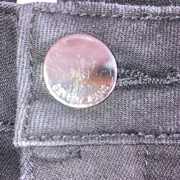 Womens Seven7 Cropped Mid Rise Skinny Jeans size 6 Black with  western style - Picture 7 of 14